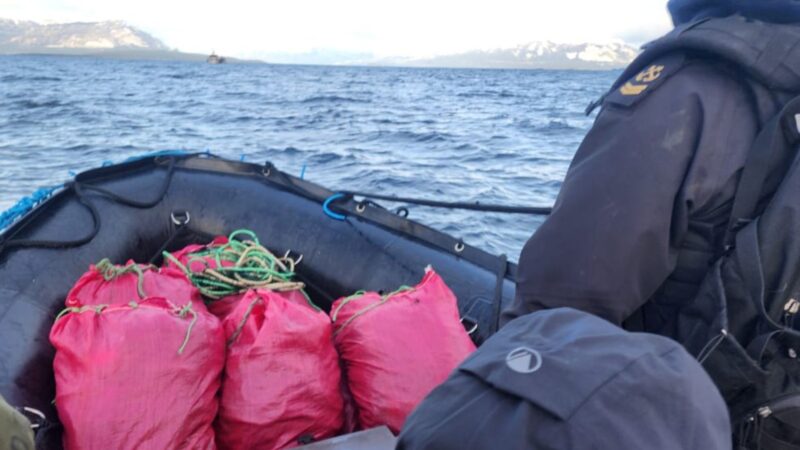 Incautan 1.000 metros de redes centolleras en zona de pesca de Puerto Natales.