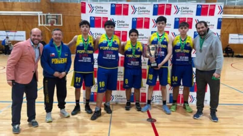 Liceo Bicentenario Hernando de Magallanes de Porvenir logró segundo lugar regional en Básquetbol Escolar Sub-17.