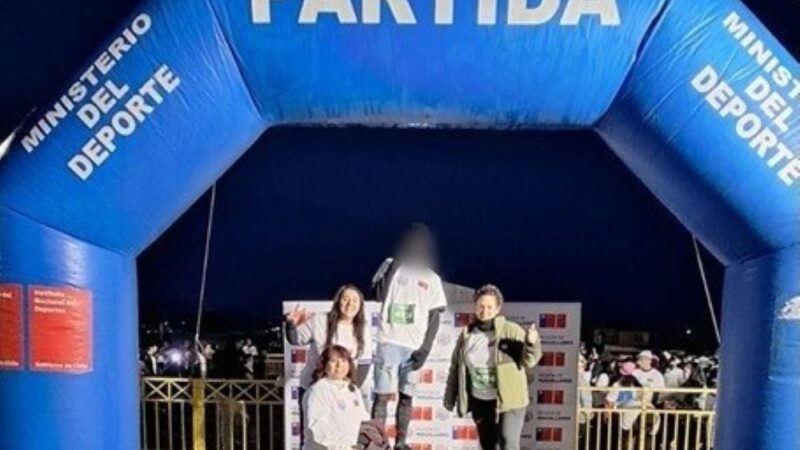 Joven en reinserción participó en  histórica Corrida Familiar Nocturna en Punta Arenas.