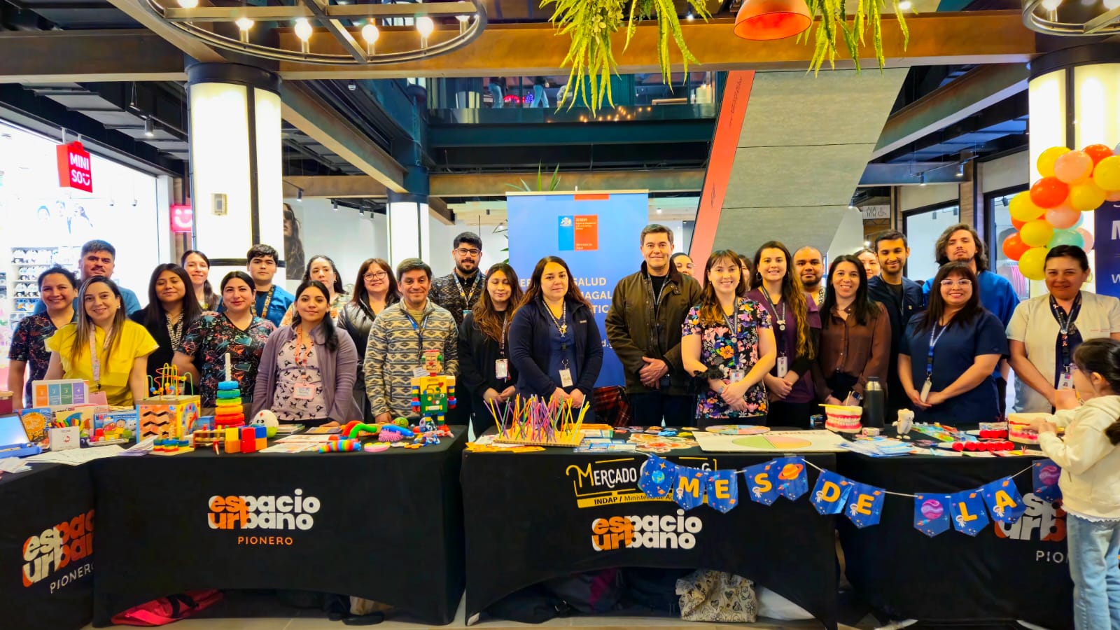 Los niños y niñas fueron protagonistas en Feria Educacional de Salud en el Mall Espacio Urbano de Punta Arenas.