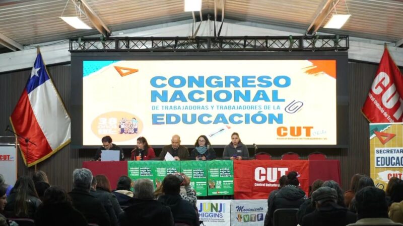 Congreso de Trabajadoras y Trabajadores de la Educación se realiza con representantes de todas las regiones del país.
