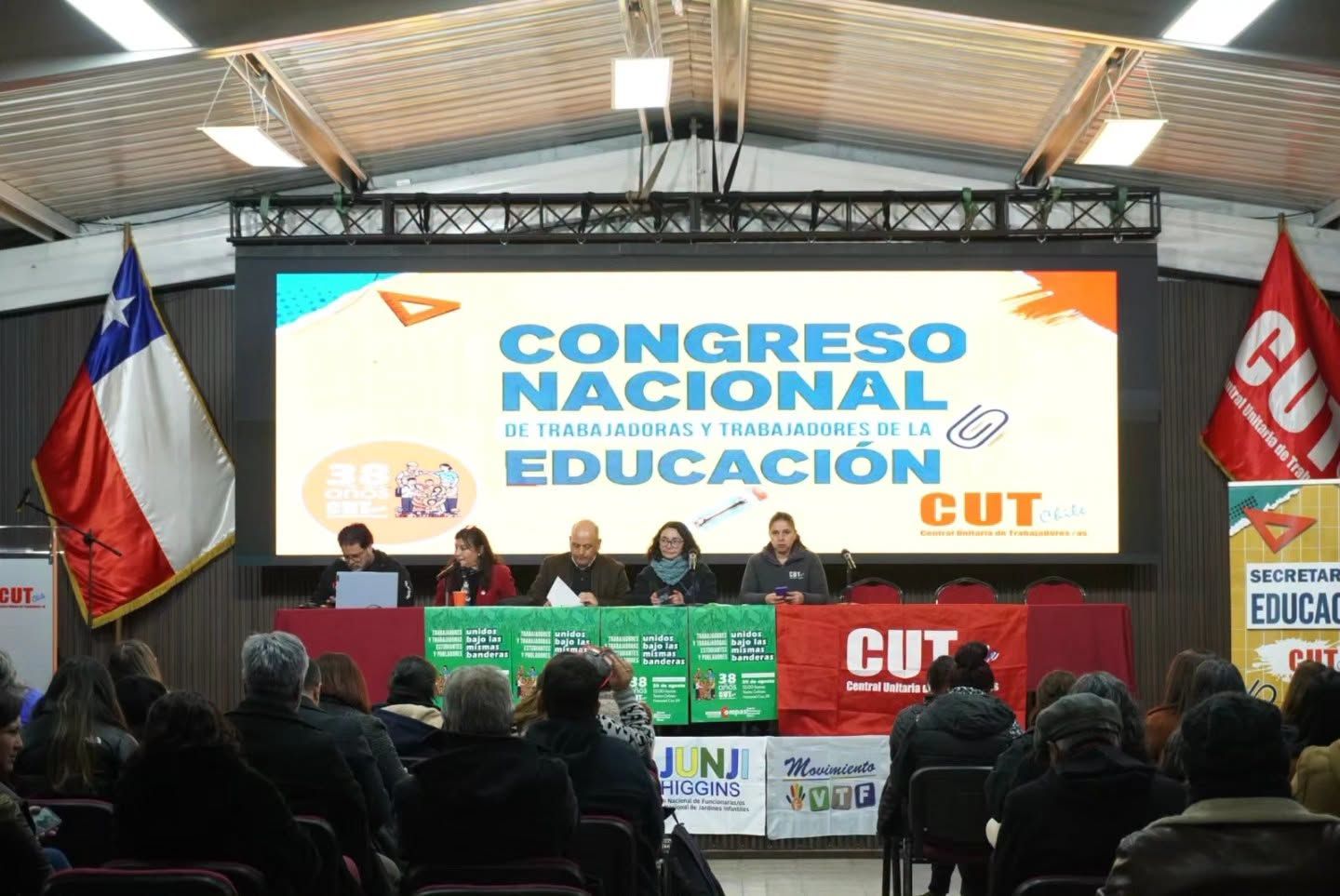 Congreso de Trabajadoras y Trabajadores de la Educación se realiza con representantes de todas las regiones del país.