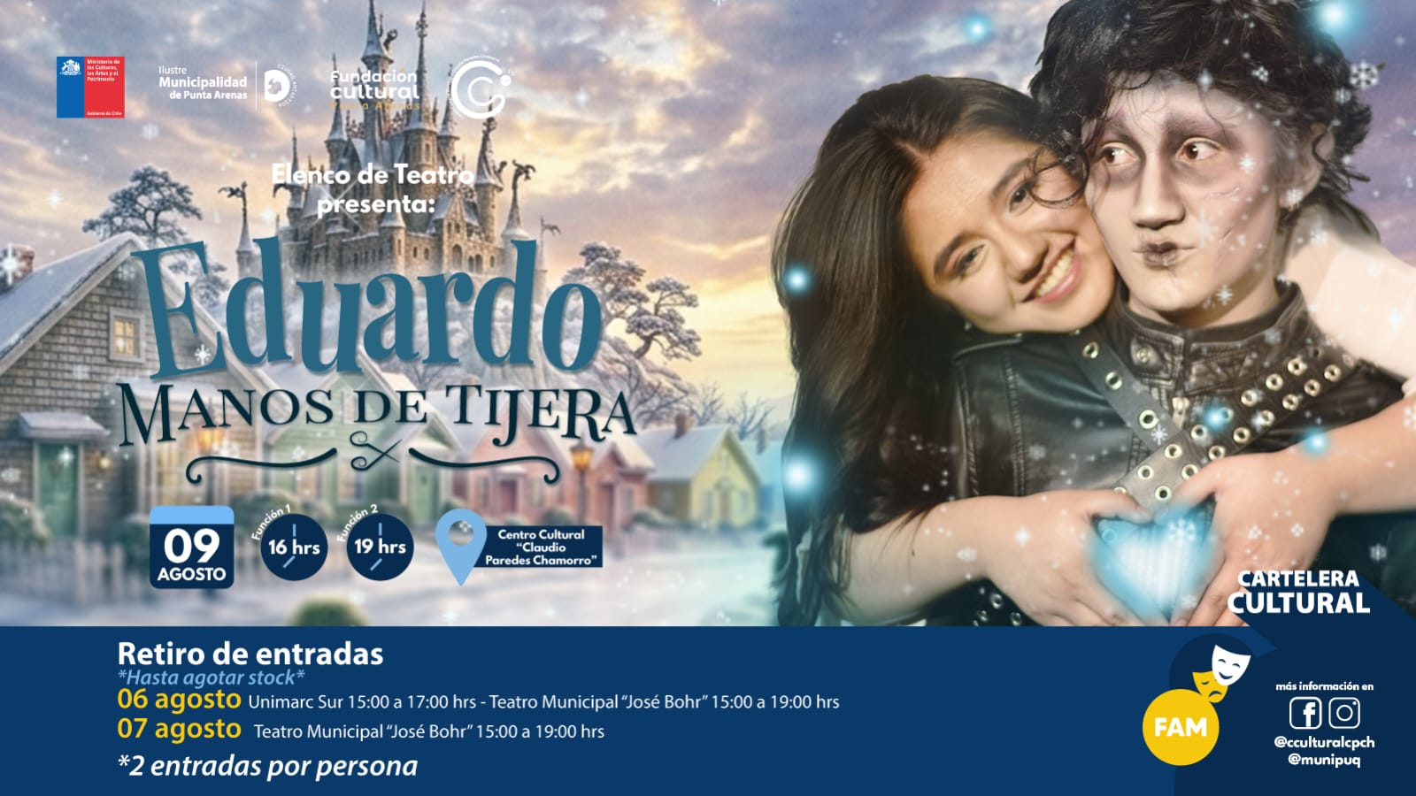 Municipio invita a retirar invitaciones para el estreno de «Eduardo Manos de Tijera».