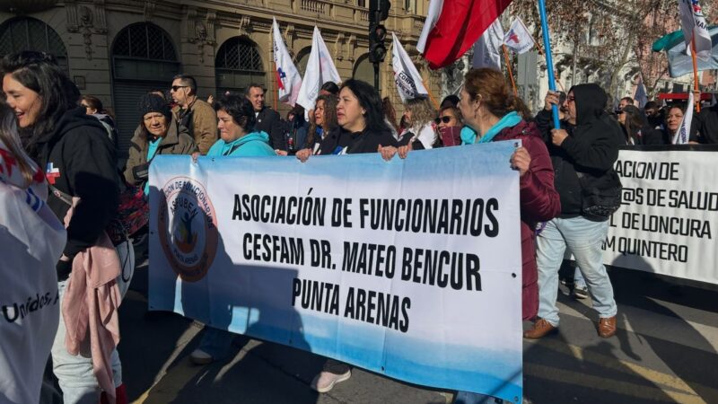 Dirigentes de CONFUSAM Magallanes estuvieron presentes en la movilización nacional realizada en la Alameda en Santiago.