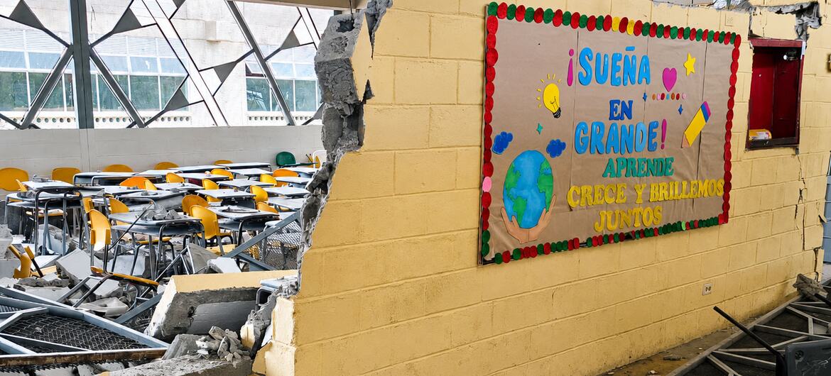 Terremoto en Colombia: la ONU alerta sobre el riesgo de reclutamiento infantil tras el cierre de escuelas.