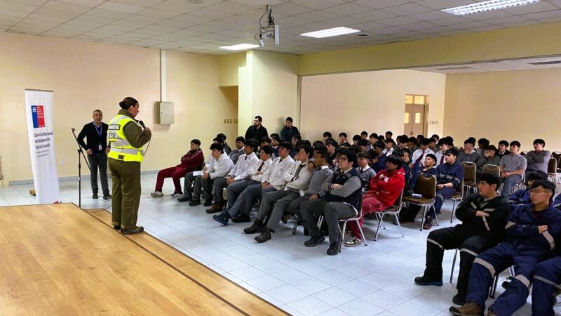 80 estudiantes del Instituto Don Bosco de Punta Arenas participaron en charla sobre conducción temeraria.