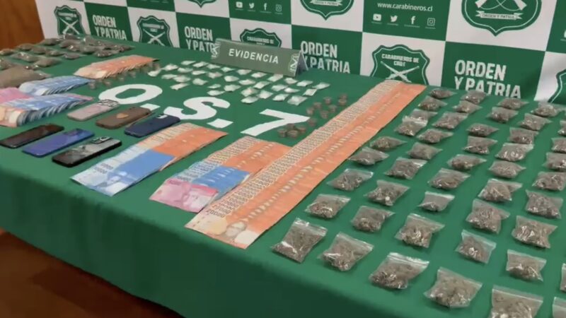 OS-7 desarticula organización dedicada al tráfico de drogas en Punta Arenas: incautan marihuana, cocaína y más de $5 millones