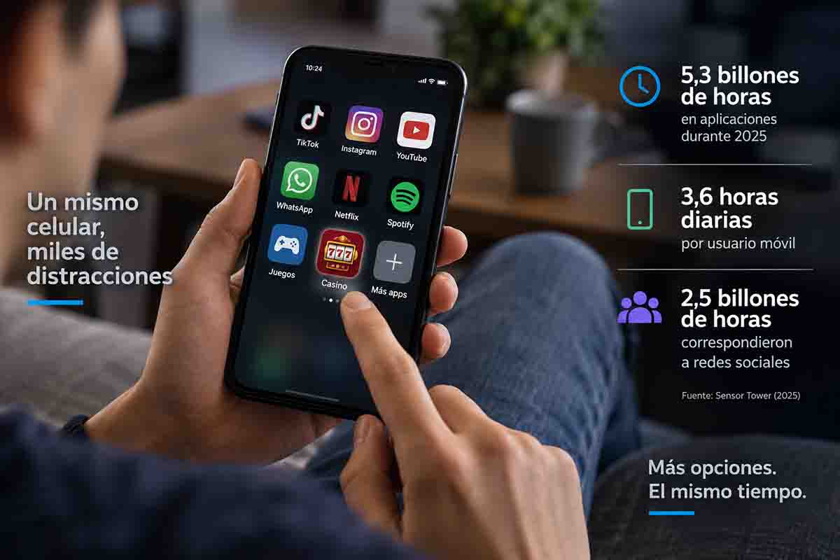 El casino móvil compite por los mismos minutos que las redes sociales