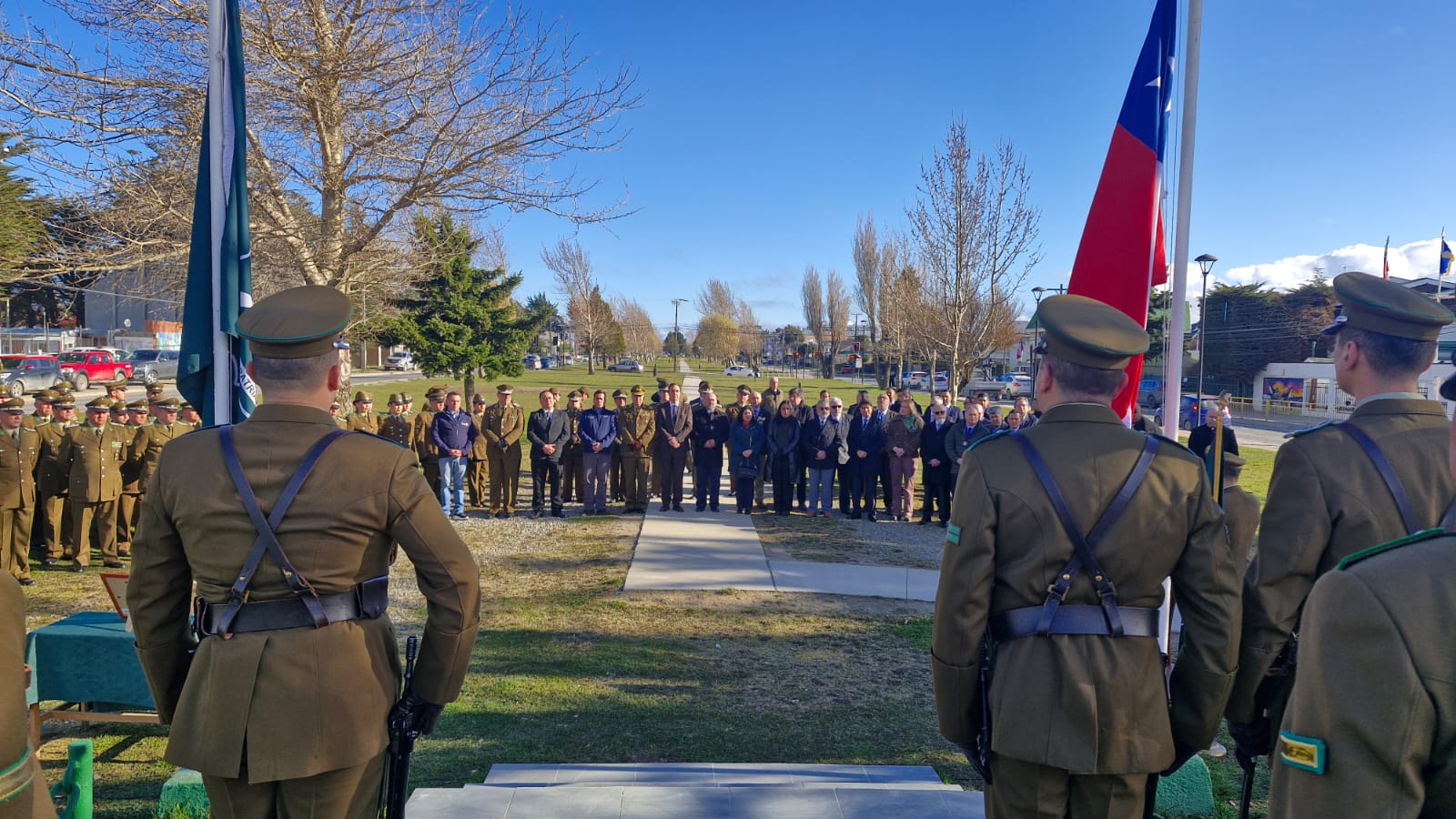 Carabineros de Magallanes inaugura monolito “Gloria y Victoria” en memoria de sus mártires.