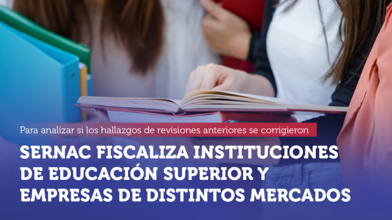 SERNAC realiza fiscalizaciones de seguimiento a instituciones de Educación Superior y empresas de distintos mercados.