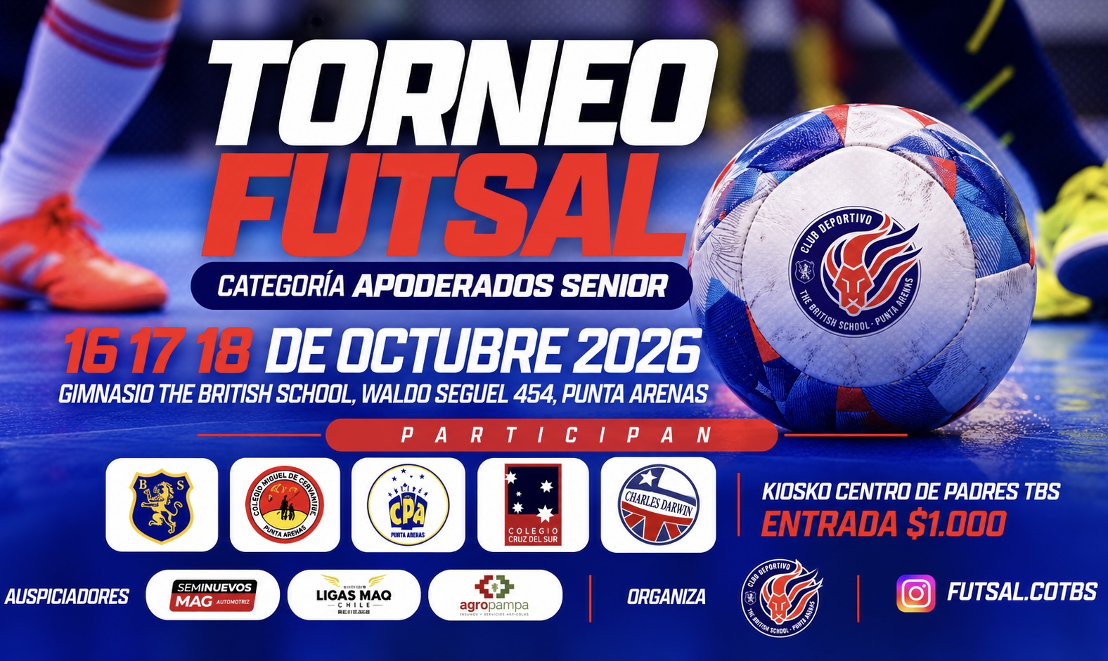 Punta Arenas tendrá por primera vez un torneo de futsal exclusivo para padres y apoderados