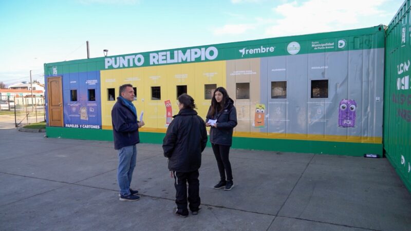 Municipio activa puntos limpios para incentivar el reciclaje en Punta Arenas.