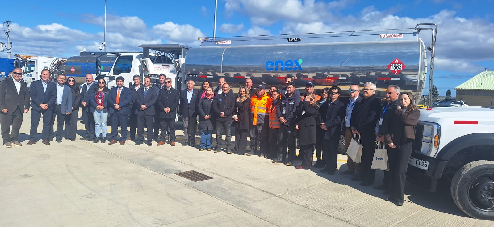 Enex inaugura nueva planta de combustibles de aviación en el Aeropuerto de Punta Arenas.
