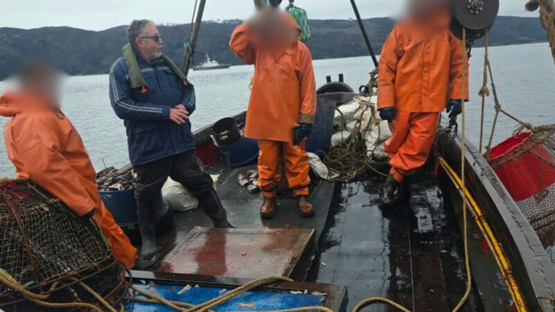SERNAPESCA y Armada fiscalizan embarcaciones en operativo contra la extracción ilegal de centolla en Magallanes.