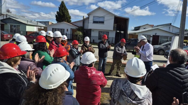 Inspeccionan avances en el proyecto de mejoramiento del Estero Llau Llau en el sector de Villa Las Nieves de Punta Arenas.