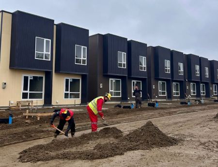 Proyecto habitacional El Trébol 51-E de Punta Arenas alcanza un 74% de avance y beneficia a 166 familias.